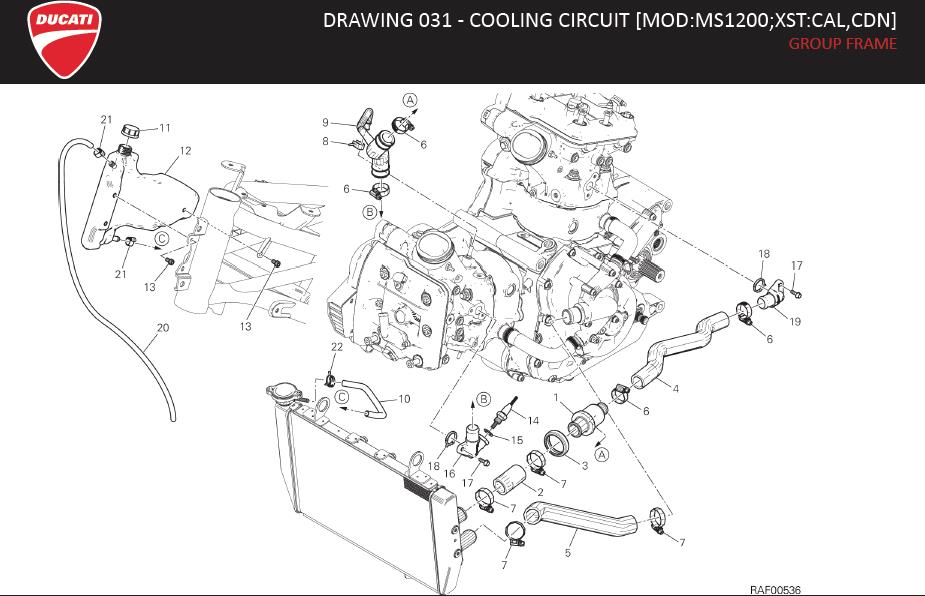 5DRAWING 031 - COOLING CIRCUIT [MOD:MS1200;XST:CAL,CDN]; GROUP FRAMEhttps://images.simplepart.com/images/parts/ducati/fullsize/MTS_1200_MY15_USA_EN108.jpg