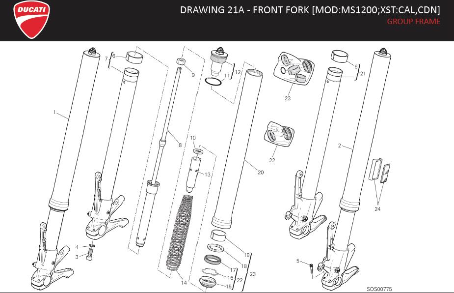 19DRAWING 21A - FRONT FORK [MOD:MS1200;XST:CAL,CDN]; GROUP FRAMEhttps://images.simplepart.com/images/parts/ducati/fullsize/MTS_1200_MY15_USA_EN120.jpg