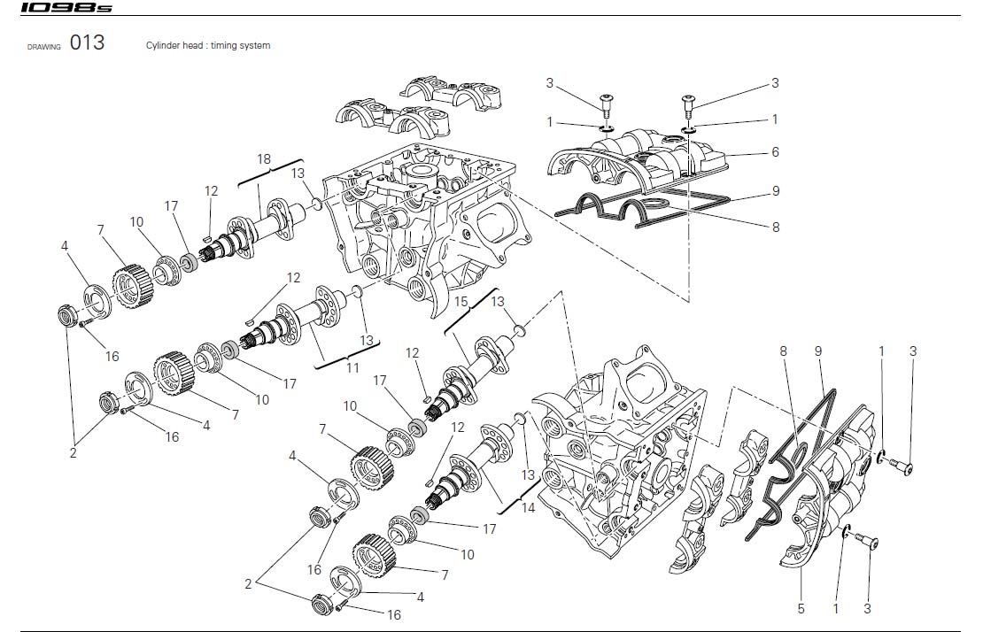 Ducati Superbike Head gasket. Cylinder, Engine, System, Timing - 788.1. ...