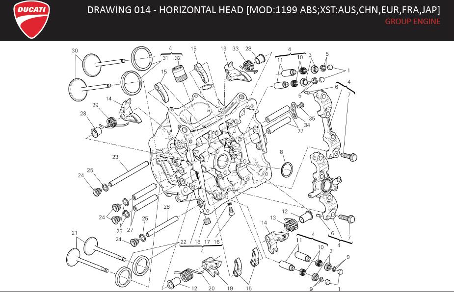 14DRAWING 014 - HORIZONTAL HEAD [MOD:1199 ABS;XST:AUS,CHN,EUR,FRA,JAP]; GROUP ENGINEhttps://images.simplepart.com/images/parts/ducati/fullsize/SBK1199_ABS_PANIGALE_MY13_EN080.jpg