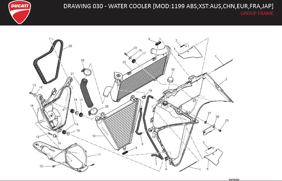 11DRAWING 030 - WATER COOLER [MOD:1199 ABS;XST:AUS,CHN,EUR,FRA,JAP]; GROUP FRAMEhttps://images.simplepart.com/images/parts/ducati/fullsize/SBK1199_ABS_PANIGALE_MY13_EN180.jpg