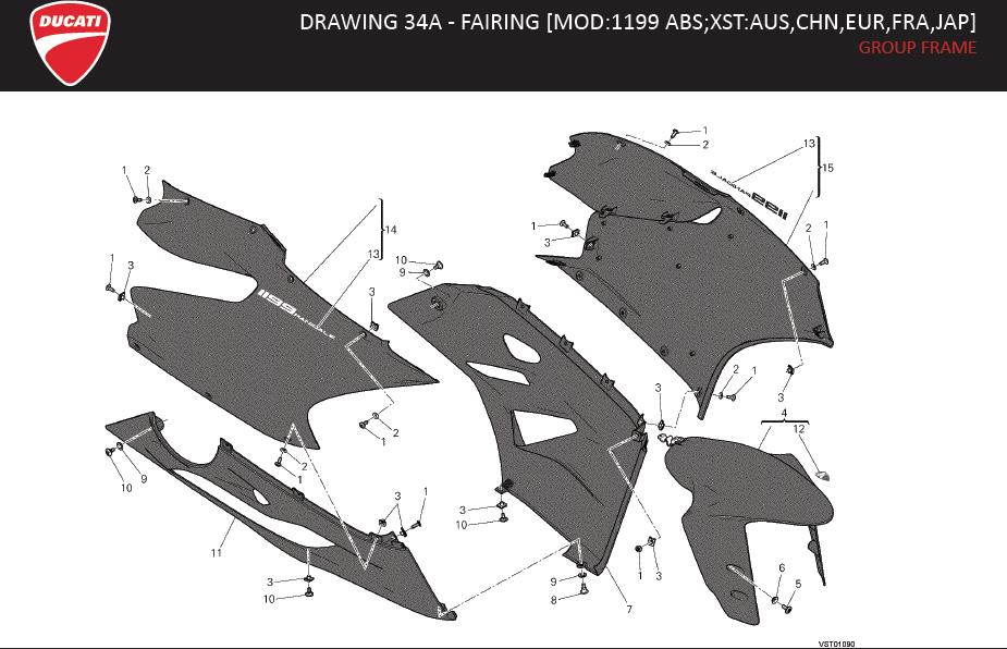 DRAWING 34A - FAIRING [MOD:1199 ABS;XST:AUS,CHN,EUR,FRA,JAP]; GROUP FRAMEhttps://images.simplepart.com/images/parts/ducati/fullsize/SBK1199_ABS_PANIGALE_MY13_EN236.jpg