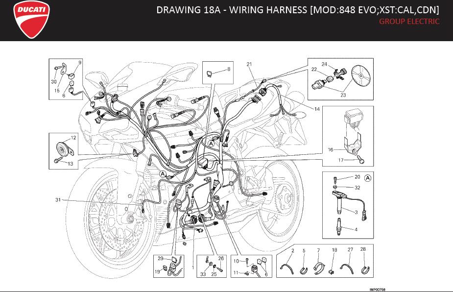 4DRAWING 18A - WIRING HARNESS [MOD:848 EVO;XST:CAL,CDN]; GROUP ELECTRIChttps://images.simplepart.com/images/parts/ducati/fullsize/SBK848_EVO_MY13_USA_EN_012.jpg