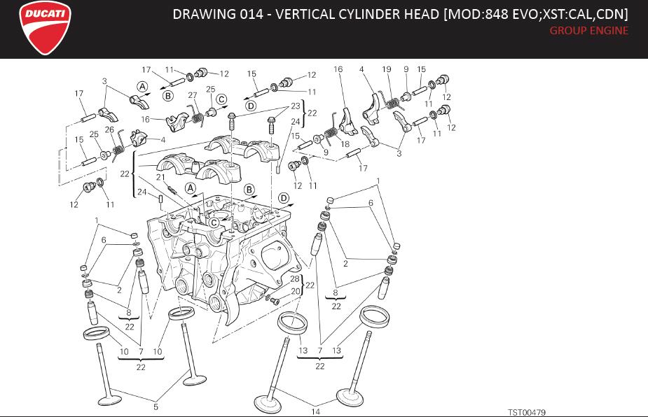 DRAWING 014 - VERTICAL CYLINDER HEAD [MOD:848 EVO;XST:CAL,CDN]; GROUP ENGINEhttps://images.simplepart.com/images/parts/ducati/fullsize/SBK848_EVO_MY13_USA_EN_044.jpg