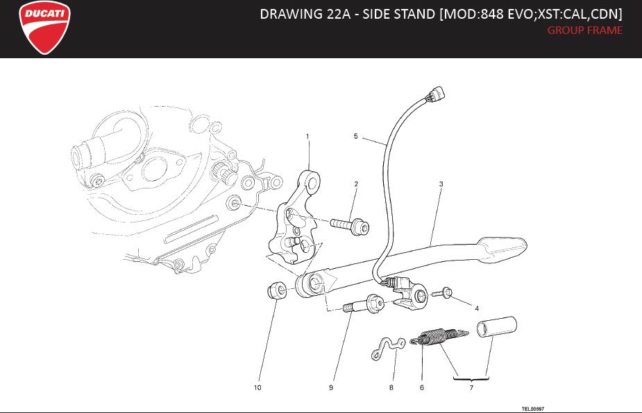 8DRAWING 22A - SIDE STAND [MOD:848 EVO;XST:CAL,CDN]; GROUP FRAMEhttps://images.simplepart.com/images/parts/ducati/fullsize/SBK848_EVO_MY13_USA_EN_118.jpg