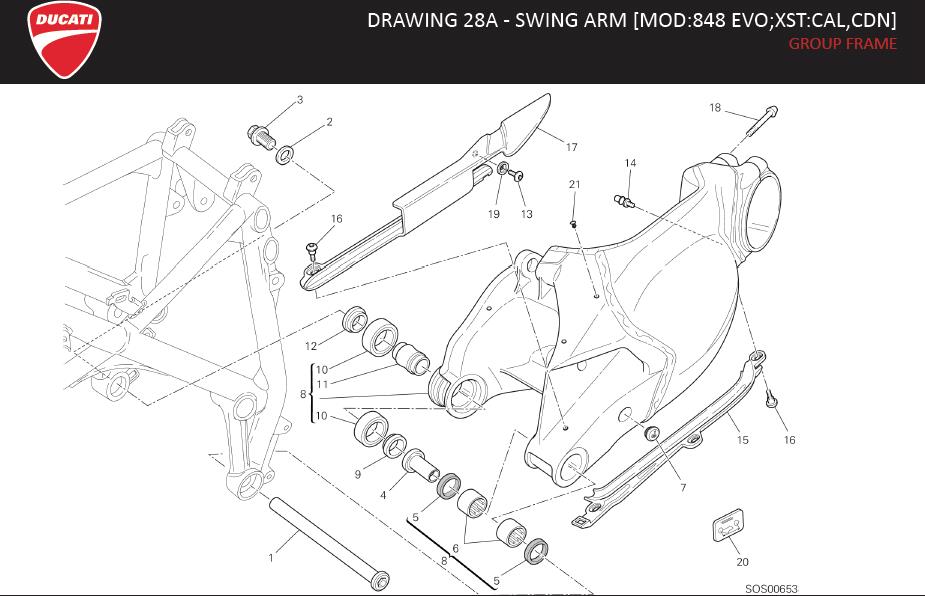 3DRAWING 28A - SWING ARM [MOD:848 EVO;XST:CAL,CDN]; GROUP FRAMEhttps://images.simplepart.com/images/parts/ducati/fullsize/SBK848_EVO_MY13_USA_EN_122.jpg