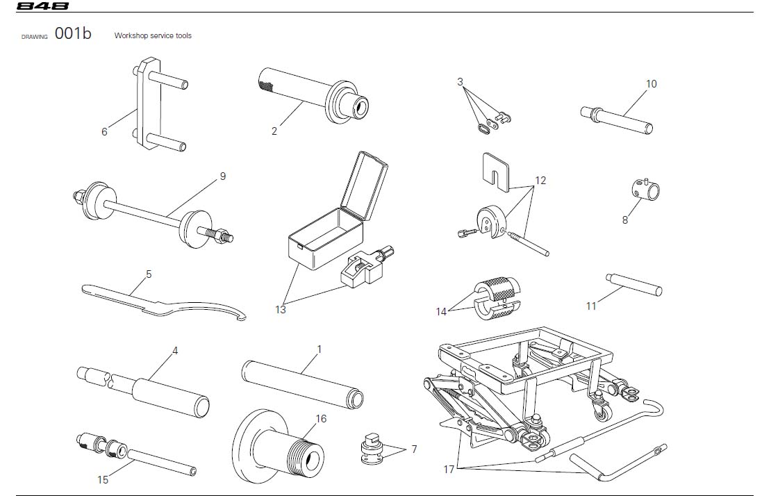 Diagram Workshop service tools for your 2002 Ducati ST4 Standard Standard 