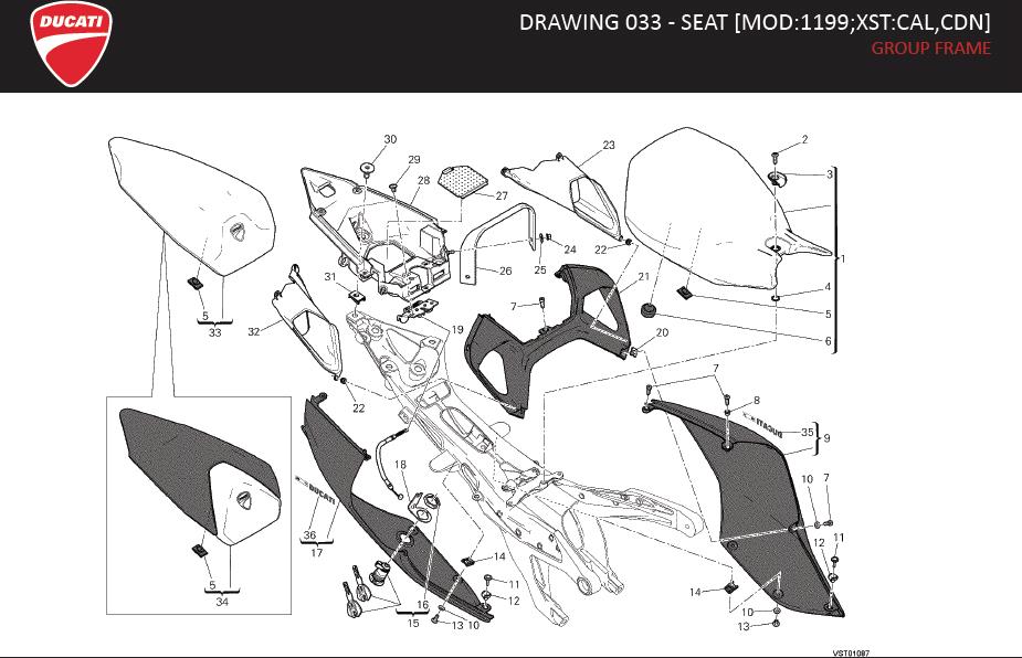 8DRAWING 033 - SEAT [MOD:1199;XST:CAL,CDN]; GROUP FRAMEhttps://images.simplepart.com/images/parts/ducati/fullsize/SBK_1199R_MY13_USA_EN112.jpg