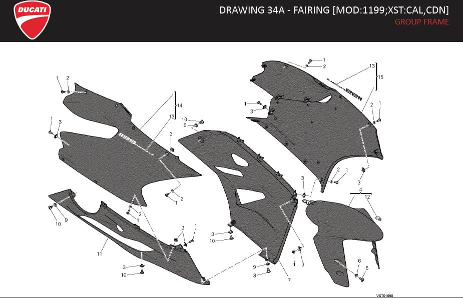 DRAWING 34A - FAIRING [MOD:1199;XST:CAL,CDN]; GROUP FRAMEhttps://images.simplepart.com/images/parts/ducati/fullsize/SBK_1199R_MY13_USA_EN132.jpg