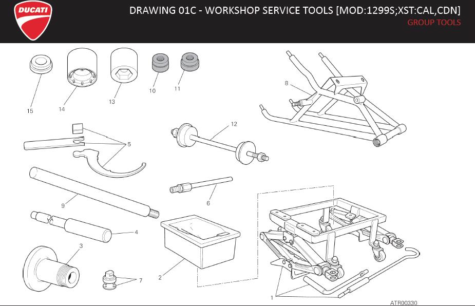 14DRAWING 01C - WORKSHOP SERVICE TOOLS [MOD:1299S;XST:CAL,CDN]; GROUP TOOLShttps://images.simplepart.com/images/parts/ducati/fullsize/SBK_1299S_MY15_USA_EN076.jpg