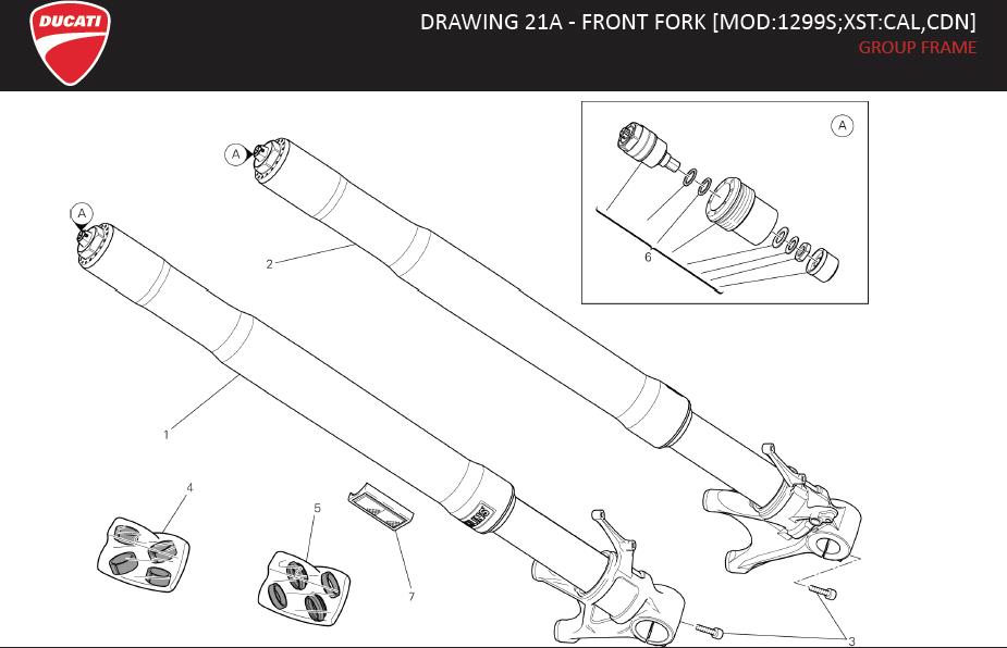 5DRAWING 21A - FRONT FORK [MOD:1299S;XST:CAL,CDN]; GROUP FRAMEhttps://images.simplepart.com/images/parts/ducati/fullsize/SBK_1299S_MY15_USA_EN128.jpg