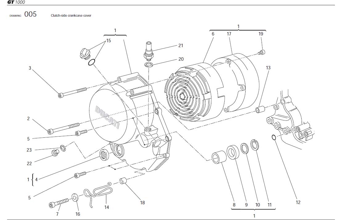 1Clutch-side crankcase coverhttps://images.simplepart.com/images/parts/ducati/fullsize/SCGT1000_USA_2010020.jpg