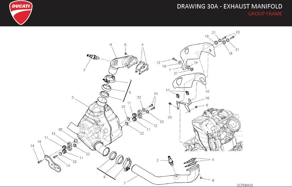 7DRAWING 30A - EXHAUST MANIFOLD; GROUP FRAMEhttps://images.simplepart.com/images/parts/ducati/fullsize/SPC_-_DESERT_X_-_EN_-_MY23138.jpg