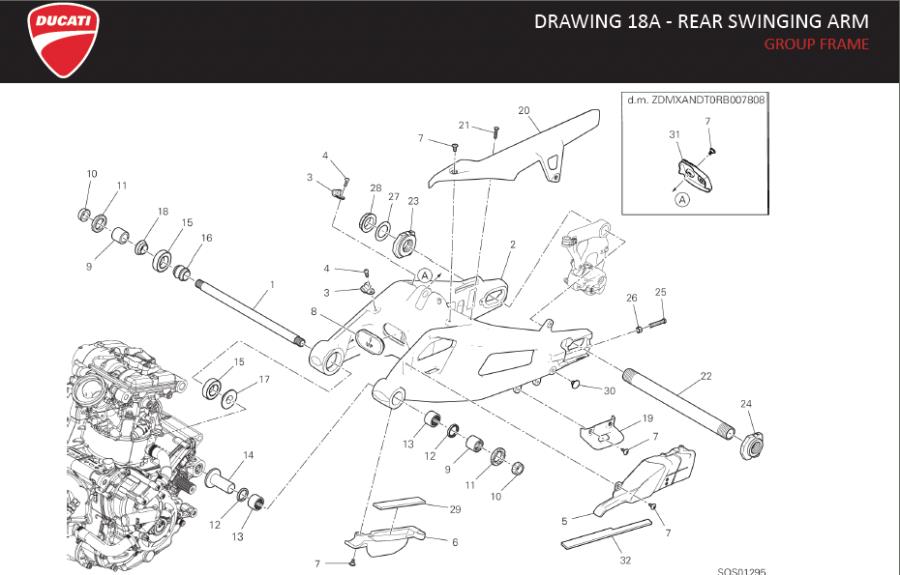 11DRAWING 18A - REAR SWINGING ARM; GROUP FRAMEhttps://images.simplepart.com/images/parts/ducati/fullsize/SPC_-_DESERT_X_-_US_-_MY24100.jpg