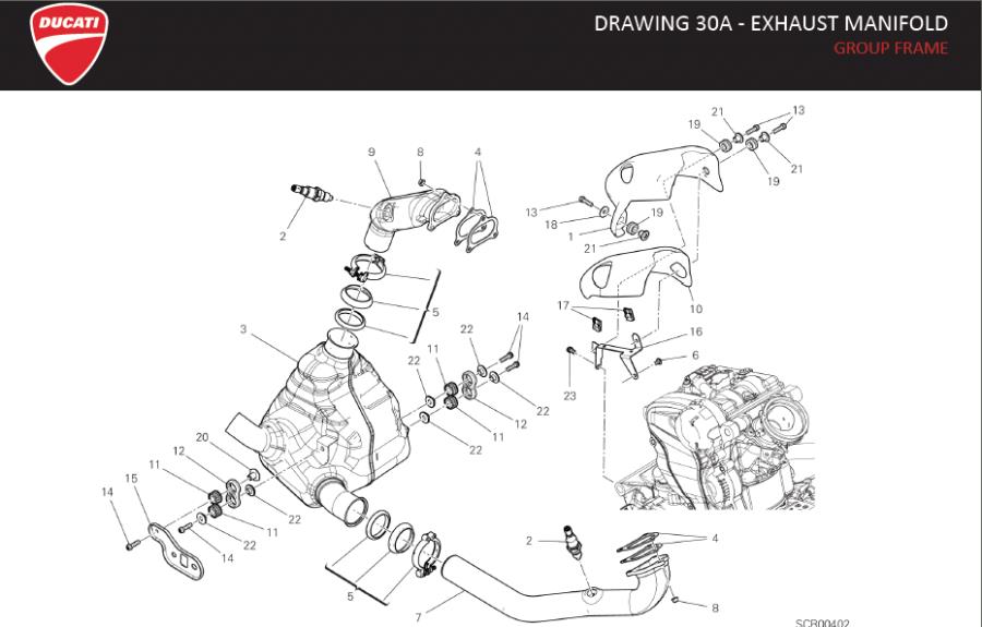 7DRAWING 30A - EXHAUST MANIFOLD; GROUP FRAMEhttps://images.simplepart.com/images/parts/ducati/fullsize/SPC_-_DESERT_X_-_US_-_MY24146.jpg