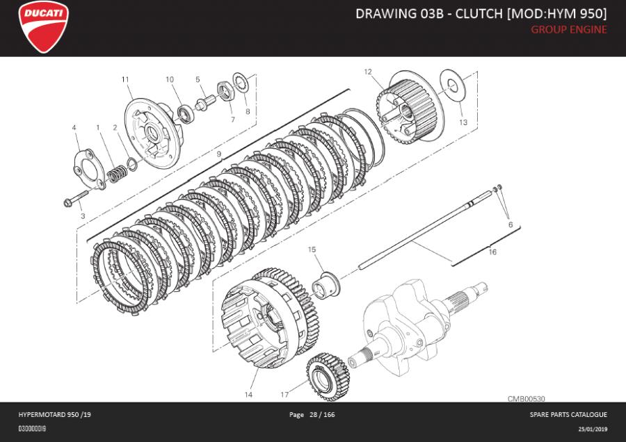 16DRAWING 03B - CLUTCH [MOD:HYM 950]; GROUP ENGINEhttps://images.simplepart.com/images/parts/ducati/fullsize/SPC_-_HYPERMOTARD_950_-_EN_-_MY19028.jpg