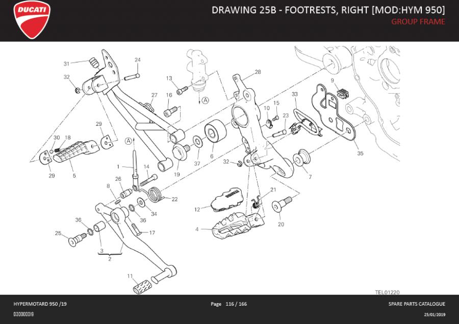 2DRAWING 25B - FOOTRESTS, RIGHT [MOD:HYM 950]; GROUP FRAMEhttps://images.simplepart.com/images/parts/ducati/fullsize/SPC_-_HYPERMOTARD_950_-_EN_-_MY19116.jpg