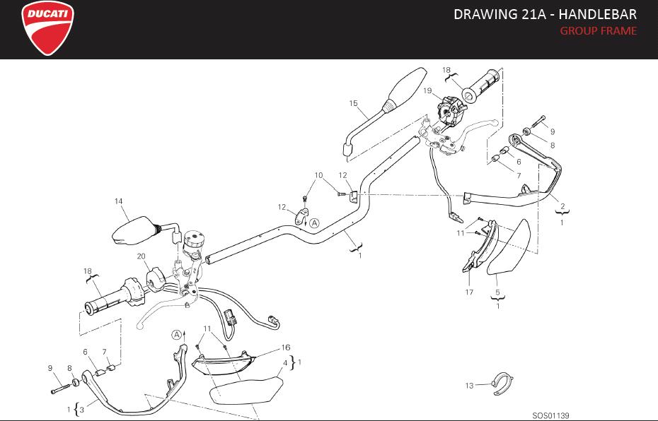 14DRAWING 21A - HANDLEBAR; GROUP FRAMEhttps://images.simplepart.com/images/parts/ducati/fullsize/SPC_-_HYPERMOTARD_950_-_EN_-_MY22144.jpg