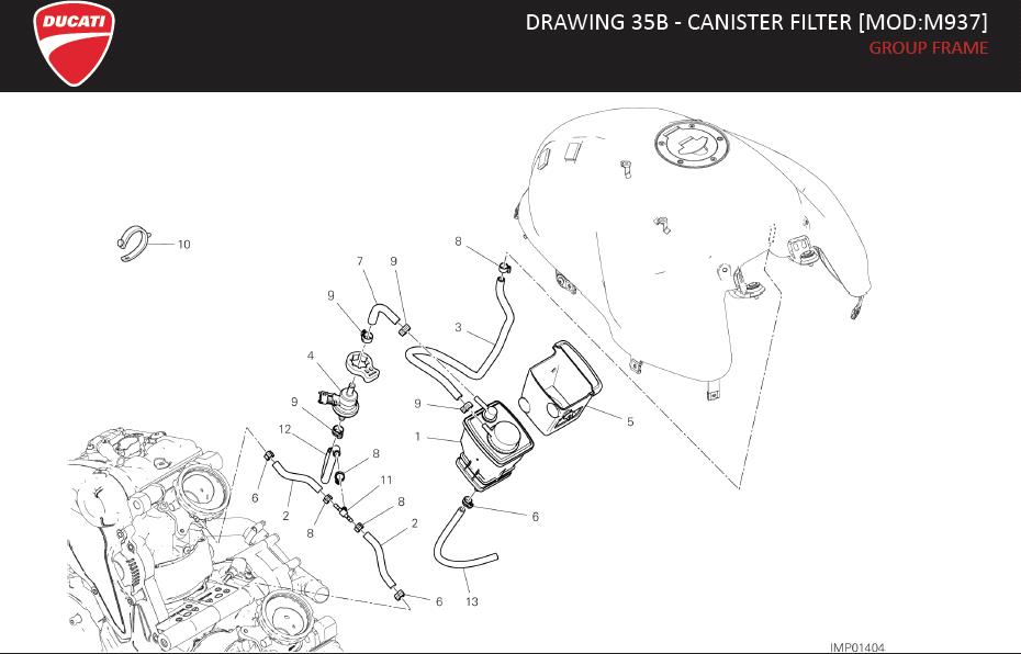 1DRAWING 35B - CANISTER FILTER [MOD:M937]; GROUP FRAMEhttps://images.simplepart.com/images/parts/ducati/fullsize/SPC_-_MONSTER_-_EN_-_MY22196.jpg