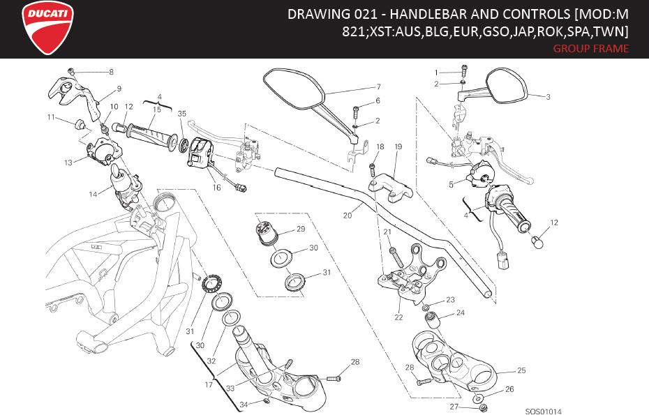 22DRAWING 021 - HANDLEBAR AND CONTROLS [MOD:M; GROUP FRAMEhttps://images.simplepart.com/images/parts/ducati/fullsize/SPC_-_MONSTER_821_-_EN_-_MY21124.jpg