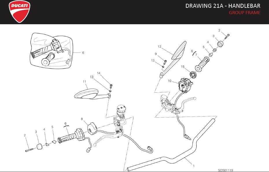 15DRAWING 21A - HANDLEBAR; GROUP FRAMEhttps://images.simplepart.com/images/parts/ducati/fullsize/SPC_-_MONSTER_937_-_EN_-_MY23146.jpg