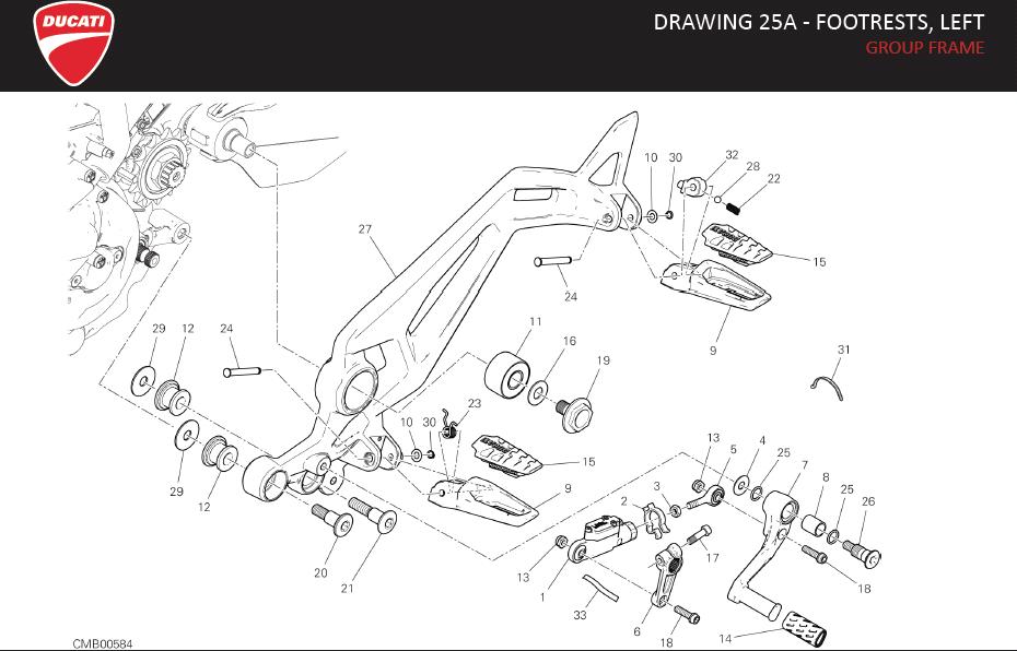 27DRAWING 25A - FOOTRESTS, LEFT; GROUP FRAMEhttps://images.simplepart.com/images/parts/ducati/fullsize/SPC_-_MONSTER_937_-_EN_-_MY23160.jpg