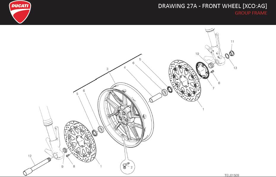 3DRAWING 27A - FRONT WHEEL [XCO:AG]; GROUP FRAMEhttps://images.simplepart.com/images/parts/ducati/fullsize/SPC_-_MONSTER_937_-_EN_-_MY23170.jpg