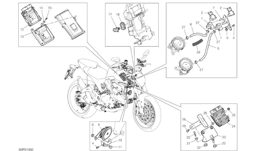 Diagram DRAWING 12C - ELECTRICAL DEVICES; GROUP ELECTRIC for your Ducati Monster  