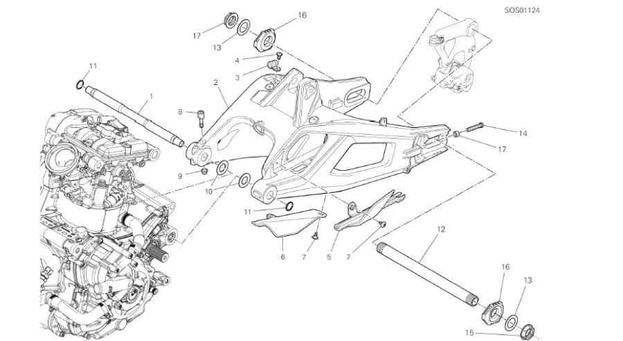 2DRAWING 18A - REAR SWINGING ARM; GROUP FRAMEhttps://images.simplepart.com/images/parts/ducati/fullsize/SPC_-_MONSTER_937_-_US_-_MY24126.jpg