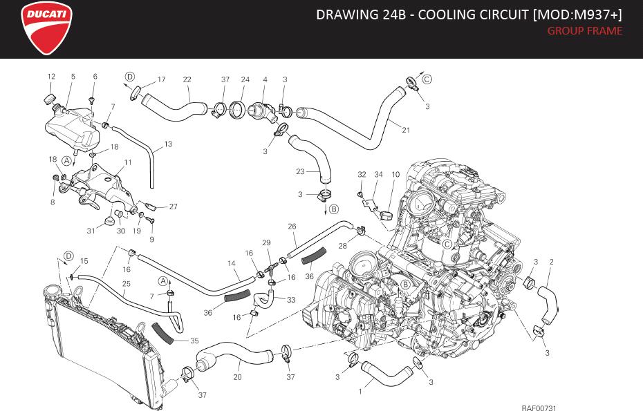 1DRAWING 24B - COOLING CIRCUIT [MOD:M937+]; GROUP FRAMEhttps://images.simplepart.com/images/parts/ducati/fullsize/SPC_-_MONSTER_PLUS_-_EN_-_MY22152.jpg