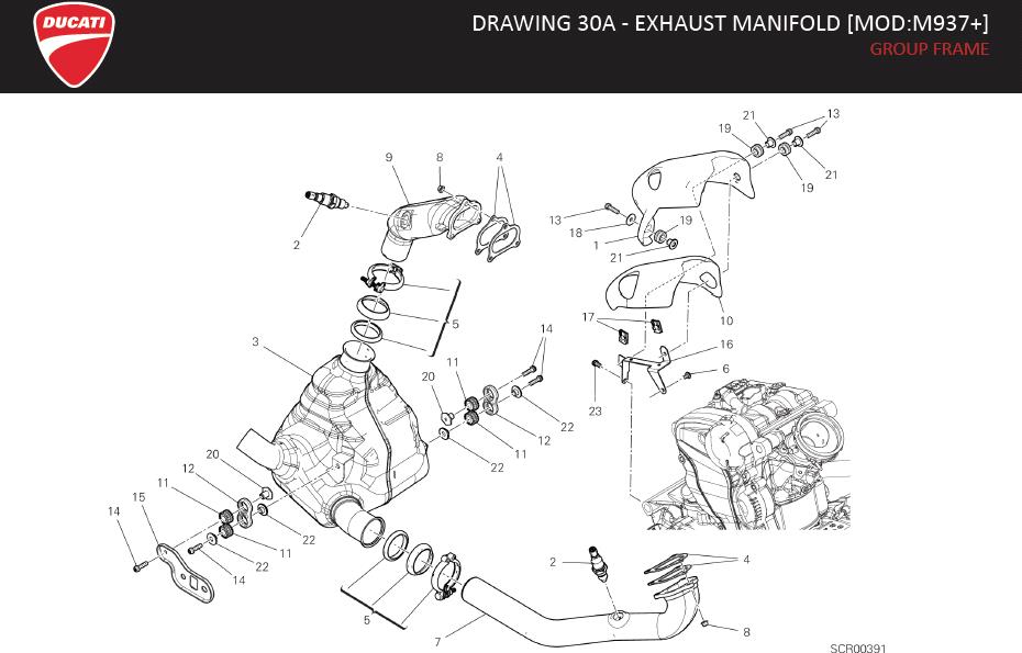 7DRAWING 30A - EXHAUST MANIFOLD [MOD:M937+]; GROUP FRAMEhttps://images.simplepart.com/images/parts/ducati/fullsize/SPC_-_MONSTER_PLUS_-_EN_-_MY22172.jpg