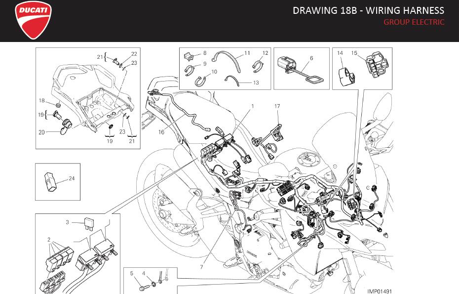 Ducati Multistrada Main wiring harness. Drawing - 5101G691C | GP Bikes ...