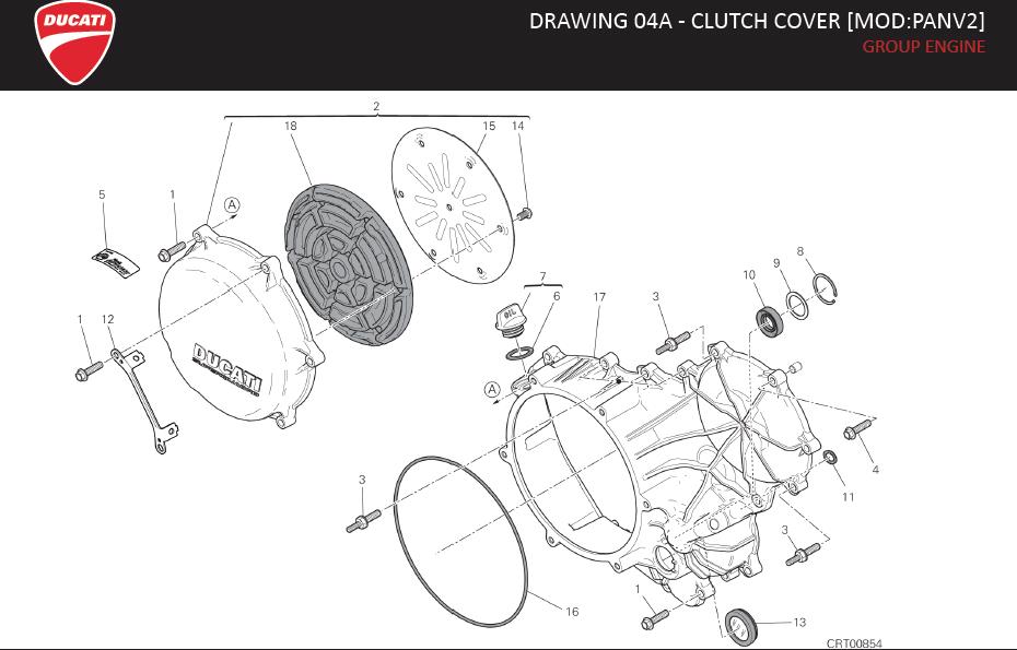 Ducati Panigale Bracket. Clutch, cover, drawing - 8301E241AA | GP Bikes ...