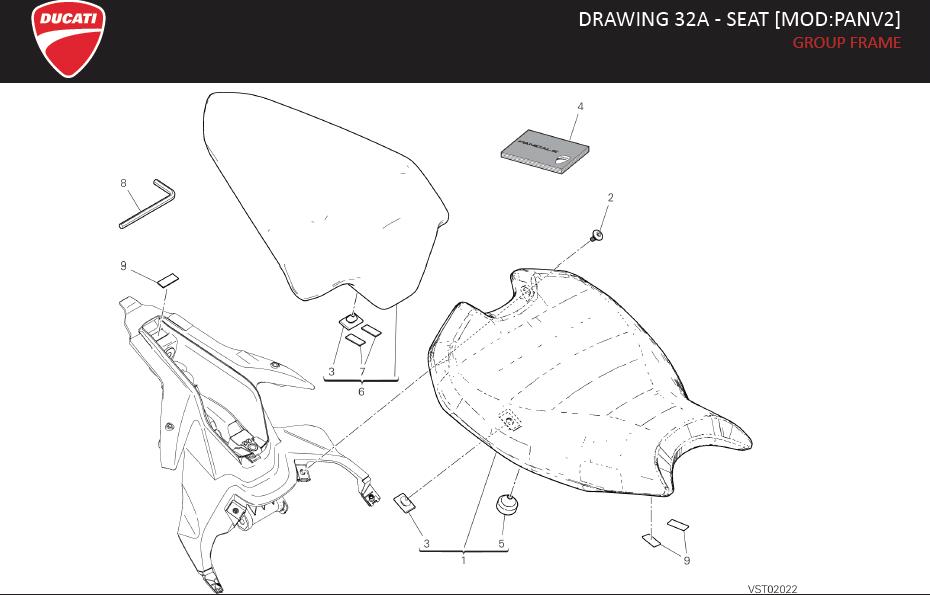 6DRAWING 32A - SEAT [MOD:PANV2]; GROUP FRAMEhttps://images.simplepart.com/images/parts/ducati/fullsize/SPC_-_PANIGALE_V2_-_EN_-_MY20170.jpg