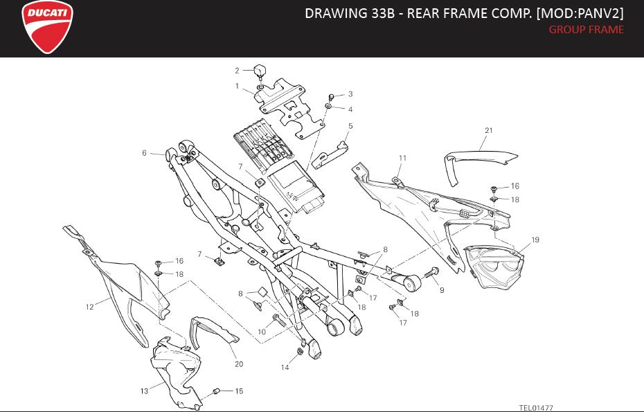 12DRAWING 33B - REAR FRAME COMP. [MOD:PANV2]; GROUP FRAMEhttps://images.simplepart.com/images/parts/ducati/fullsize/SPC_-_PANIGALE_V2_-_EN_-_MY21182.jpg