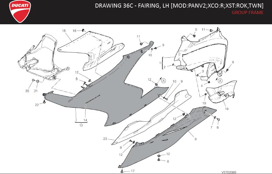 8DRAWING 36C - FAIRING, LH [MOD:PANV2;XCO:R;XST:ROK,TWN]; GROUP FRAMEhttps://images.simplepart.com/images/parts/ducati/fullsize/SPC_-_PANIGALE_V2_-_EN_-_MY21202.jpg