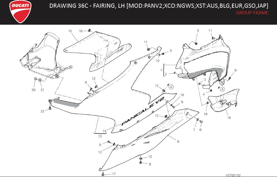 8DRAWING 36C - FAIRING, LH [MOD:PANV2;XCO:NGWS;XST:AUS,BLG,EUR,GSO,JAP]; GROUP FRAMEhttps://images.simplepart.com/images/parts/ducati/fullsize/SPC_-_PANIGALE_V2_-_EN_-_MY21204.jpg