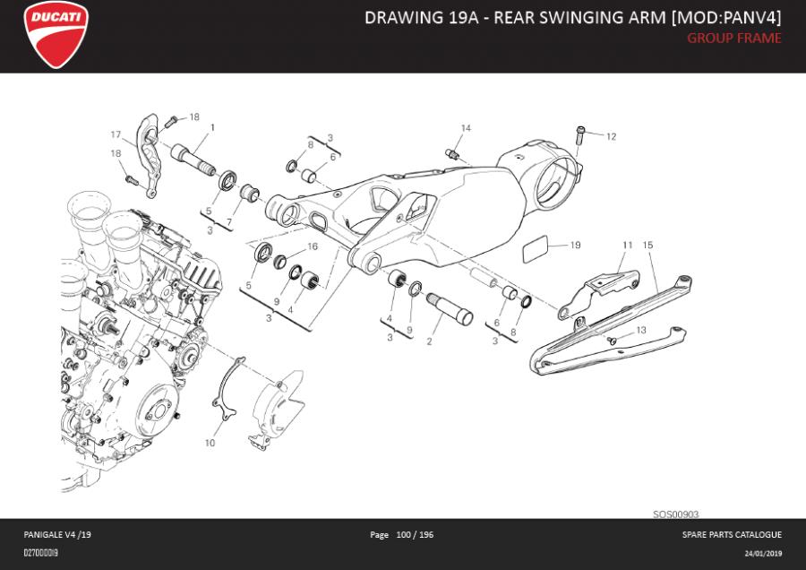 3DRAWING 19A - REAR SWINGING ARM [MOD:PANV4]; GROUP FRAMEhttps://images.simplepart.com/images/parts/ducati/fullsize/SPC_-_PANIGALE_V4_-_EN_-_MY19100.jpg