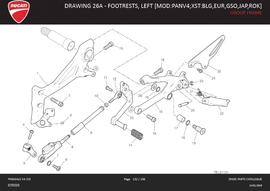 13DRAWING 26A - FOOTRESTS, LEFT [MOD:PANV4;XST:BLG,EUR,GSO,JAP,ROK]; GROUP FRAMEhttps://images.simplepart.com/images/parts/ducati/fullsize/SPC_-_PANIGALE_V4_-_EN_-_MY19132.jpg