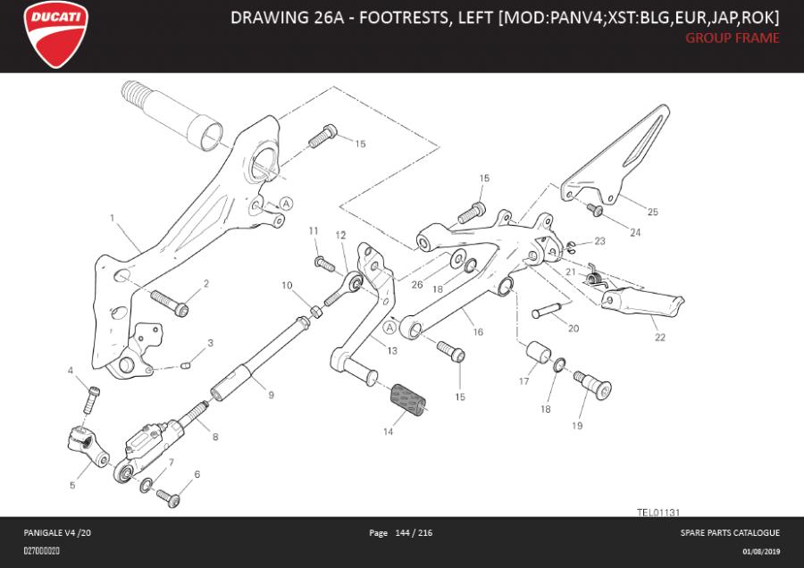 13DRAWING 26A - FOOTRESTS, LEFT [MOD:PANV4;XST:BLG,EUR,JAP,ROK]; GROUP FRAMEhttps://images.simplepart.com/images/parts/ducati/fullsize/SPC_-_PANIGALE_V4_-_EN_-_MY20144.jpg