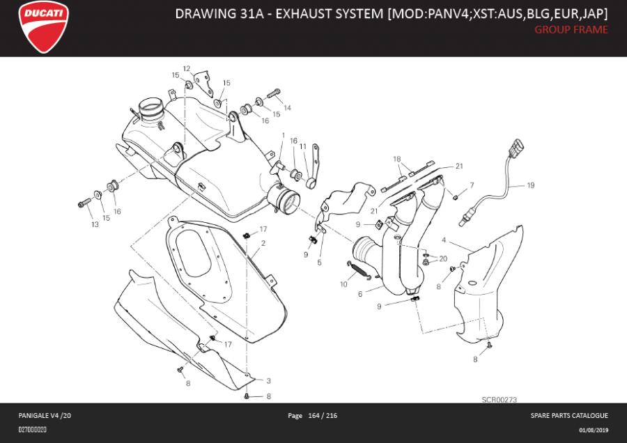 2DRAWING 31A - EXHAUST SYSTEM [MOD:PANV4;XST:AUS,BLG,EUR,JAP]; GROUP FRAMEhttps://images.simplepart.com/images/parts/ducati/fullsize/SPC_-_PANIGALE_V4_-_EN_-_MY20164.jpg