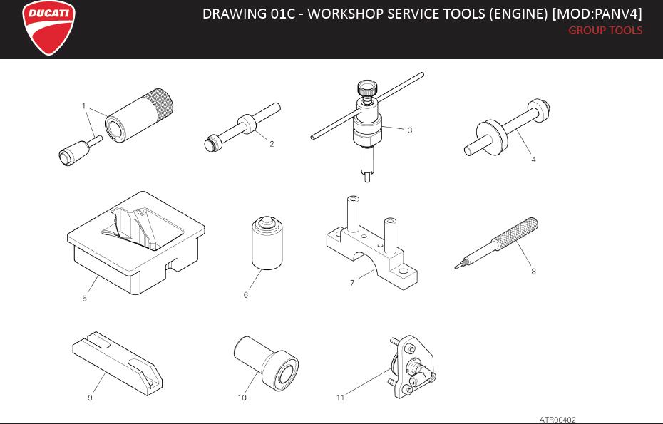 9DRAWING 01C - WORKSHOP SERVICE TOOLS (ENGINE) [MOD:PANV4]; GROUP TOOLShttps://images.simplepart.com/images/parts/ducati/fullsize/SPC_-_PANIGALE_V4_-_EN_-_MY21080.jpg