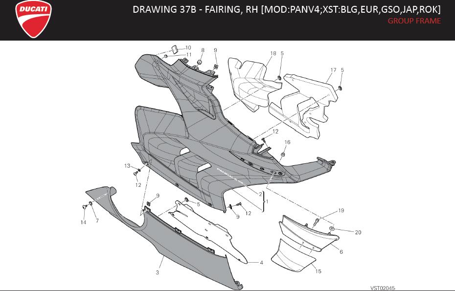 3DRAWING 37B - FAIRING, RH [MOD:PANV4;XST:BLG,EUR,GSO,JAP,ROK]; GROUP FRAMEhttps://images.simplepart.com/images/parts/ducati/fullsize/SPC_-_PANIGALE_V4_-_EN_-_MY21184.jpg