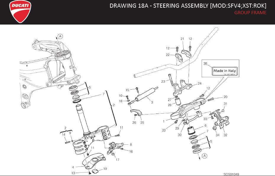 1DRAWING 18A - STEERING ASSEMBLY [MOD:SFV4;XST:ROK]; GROUP FRAMEhttps://images.simplepart.com/images/parts/ducati/fullsize/SPC_-_STREETFIGHTER_-_EN_-_MY21110.jpg