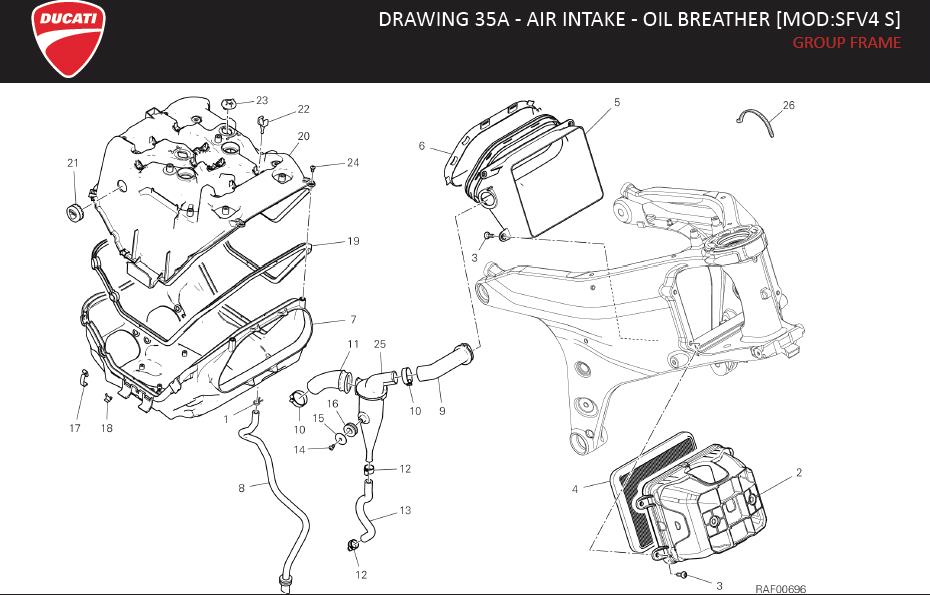 11DRAWING 35A - AIR INTAKE - OIL BREATHER [MOD:SFV4 S]; GROUP FRAMEhttps://images.simplepart.com/images/parts/ducati/fullsize/SPC_-_STREETFIGHTER_S_-_EN_-_MY21176.jpg