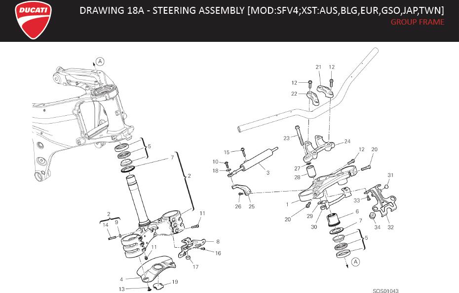 1DRAWING 18A - STEERING ASSEMBLY [MOD:SFV4;XST:AUS,BLG,EUR,GSO,JAP,TWN]; GROUP FRAMEhttps://images.simplepart.com/images/parts/ducati/fullsize/SPC_-_STREETFIGHTER_V4_-_EN_-_MY22108.jpg