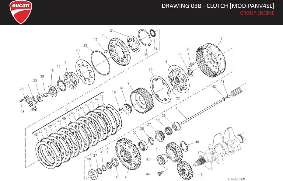 44DRAWING 03B - CLUTCH [MOD:PANV4SL]; GROUP ENGINEhttps://images.simplepart.com/images/parts/ducati/fullsize/SPC_-_SUPERLEGGERA_V4_-_EN_-_MY21034.jpg