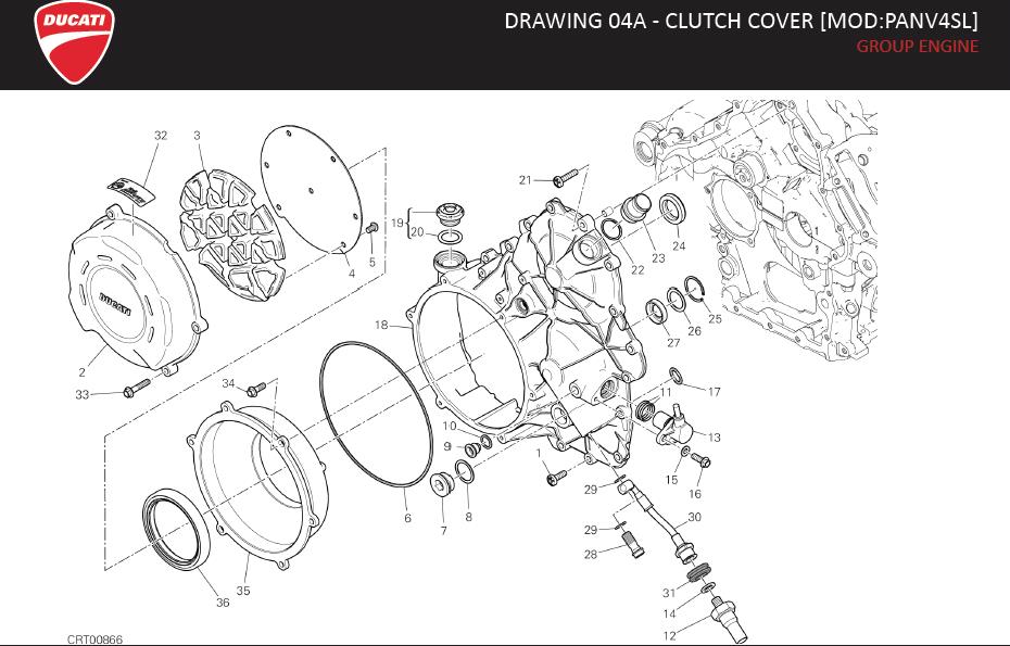 6DRAWING 04A - CLUTCH COVER [MOD:PANV4SL]; GROUP ENGINEhttps://images.simplepart.com/images/parts/ducati/fullsize/SPC_-_SUPERLEGGERA_V4_-_EN_-_MY21036.jpg