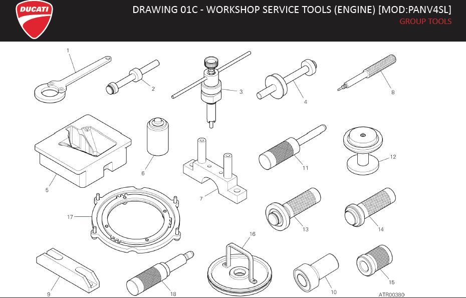 17DRAWING 01C - WORKSHOP SERVICE TOOLS (ENGINE) [MOD:PANV4SL]; GROUP TOOLShttps://images.simplepart.com/images/parts/ducati/fullsize/SPC_-_SUPERLEGGERA_V4_-_EN_-_MY21082.jpg