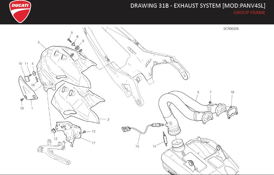 19DRAWING 31B - EXHAUST SYSTEM [MOD:PANV4SL]; GROUP FRAMEhttps://images.simplepart.com/images/parts/ducati/fullsize/SPC_-_SUPERLEGGERA_V4_-_EN_-_MY21144.jpg